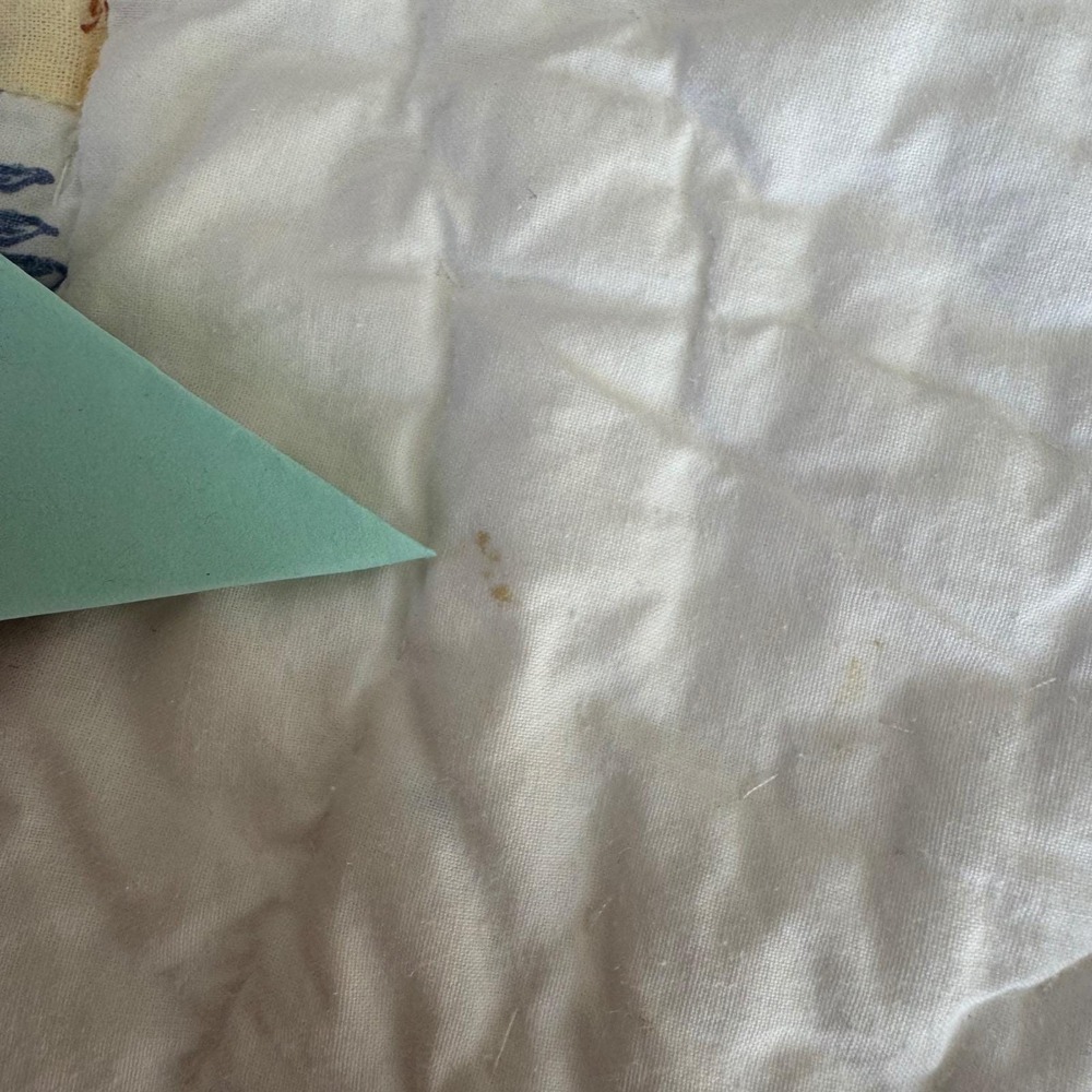 Pottery Barn Double Wedding Ring Patchwork Quilt and 2 shams Full 85" X 101" - Picture 15 of 16